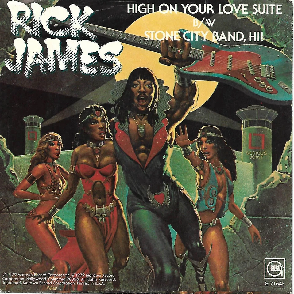 Rick James,  RECORD SLEEVE ONLY, High On Your Love Suite 45 VG+ 1979 Motown - Image 1 of 1