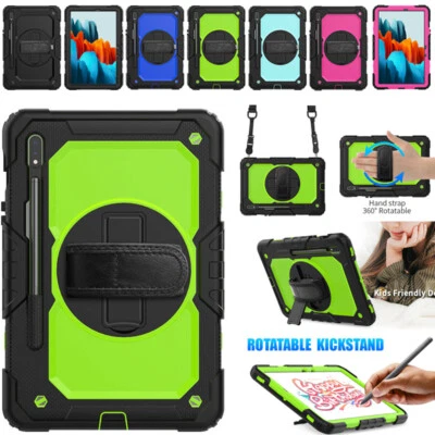 Rotating Shockproof Case Cover Armor For Samsung Galaxy Tab S8 S7 FE Plus 12.4" - Image 1 of 4