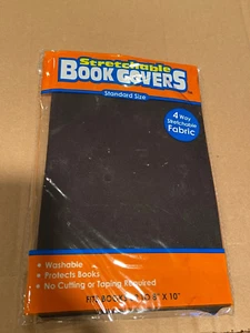 Stretchable Book Cover Standard Size (Black) Books Up To 8" X 10" *NEW* bb1 - Picture 1 of 4