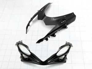 Carbon Fiber Front Nose Headlight Upper Fairing Cowl For 2011-2019 GSXR 600 750 - Picture 1 of 6