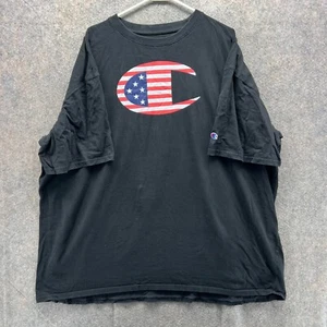 Vintage Champion Shirt Mens 3XLT Black Crewneck Athletic Wear USA C USA Graphic - Picture 1 of 10