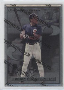 1996 Leaf Preferred Steel Rickey Henderson #57 HOF