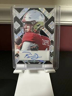 2022 LEAF Metal Draft Bailey Zappe ROOKIE AUTO 8/10!! PATRIOTS - Image 1 of 2