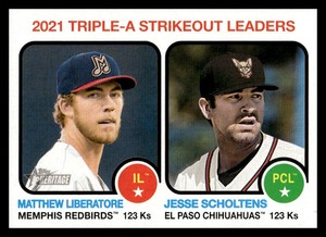 2022 Topps Heritage Minor League Jesse Scholtens & Matthew Liberatore LL   62