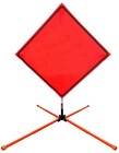 OrangeGear® 36" x 36" Mesh Traffic Sign, Cross Ribs & Steel Sign Stand Kit