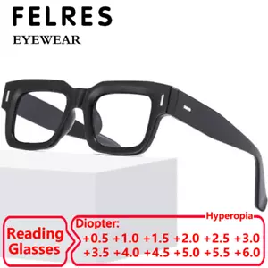 Anti Blue Light Full Frame Reading Glasses For Men Women Classic Square Glasses - Picture 1 of 16