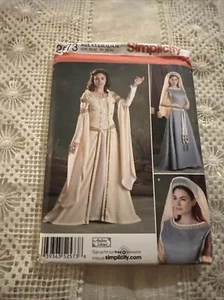 Simplicity #2573 Vestido Velo Cinturón Bustier Disfraz 8-16 Costura Patrón Sin Cortar FF - Imagen 1 de 4