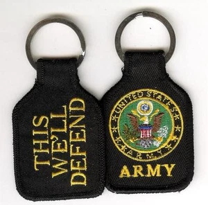 Schlüsselanhänger US ARMY THIS WE'LL DEFEN BESTICKT - Bild 1 von 1