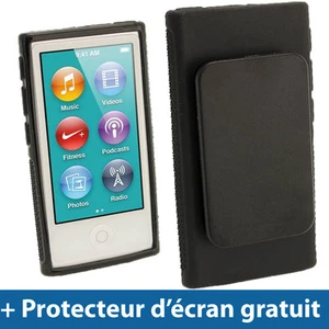Noir Étui Coque 'Clip'n'Go' TPU pour Nouveau Apple iPod Nano 7ème Gén 7G 16GB - Imagen 1 de 7