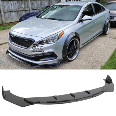 Kits de carrocería divisor alerón labial parachoques delantero negro brillante para Hyundai Sonata Foto 1 de 4