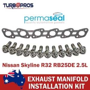 Permaseal Exhaust Manifold Titanium Stud&Gasket Kit For Nissan Skyline R32 2.5L - Bild 1 von 5