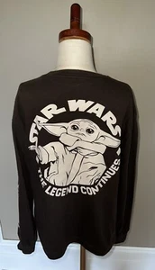 GAP  Kids Star Wars Mandalorian Graphic Brown Organic T-Shirt Medium (8) - Picture 1 of 5