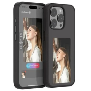 Coque téléphone écran encre intelligente NFC pour iPhone 16 15 14 13 bricolage imagerie écran noir - Photo 1 sur 24