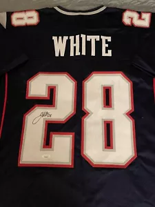 JAMES WHITE New England Patriots SIGNED NFL CUSTOM JERSEY JSA COA Auto - Picture 1 of 13