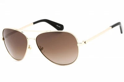 KATE SPADE AVALINE2/S 0RHL HA Sunglasses Gold Black Frame Brown Lenses 58mm - Image 1 of 4