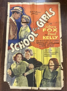1934c Scuola per ragazze poster film, Sidney Fox, Paul Kelly 41" x 26 1/2" - Foto 1 di 21