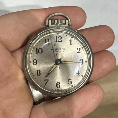 Westclox Pocket Ben Sweep second hand Luminous Hands Pocket Watch Working - Image 1 of 4