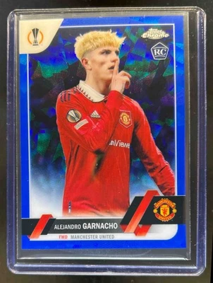 2022 Topps Chrome Sapphire UEFA Alejandro Garnacho SP RC Rookie #50b Man U - Image 1 of 2