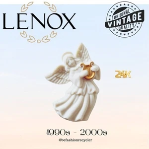 Vintage Lenox Porcelain and 24k Angel Brooch pin EUC - Picture 1 of 7