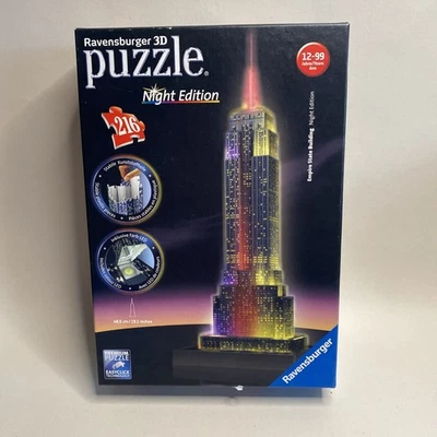Ravensburger Empire State Building Night Edition 216 Piece 3D Jigsaw Puzzle - Image 1 of 4