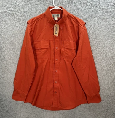 Duluth Trading Co Shirt Adult Medium Orange Action Long Sleeve Vented UPF NEW - Image 1 of 4