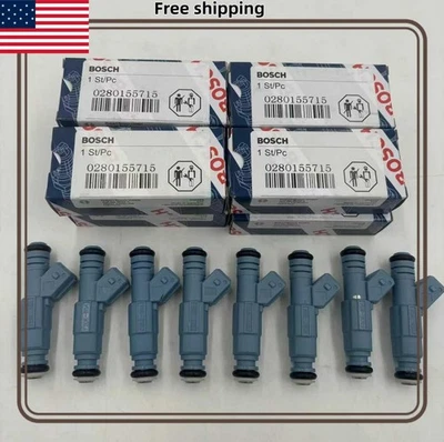 8 piezas inyectores de combustible 0280155715 1996-1999 Dodge RAM 1500 2500 3500 5,2 L 5,9 L Foto 1 de 4