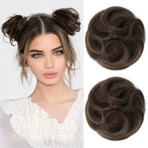REECHO 2 PCS Mini Claw Clip in Messy & Cat Ears Hair Bun Extensions HB001 Wig Ac - Picture 1 of 4