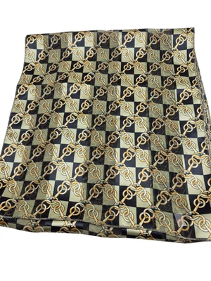 Винтажный шарф золото черный квадрат цепочки мотив полиэстер 13/60» сделано в Корее - Изображение 1 из 3