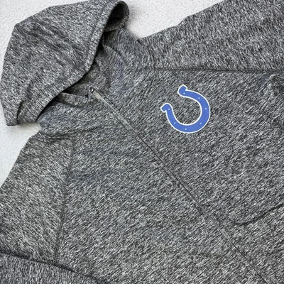 Indianapolis Colts Hoodie Womens Medium Gray NFL Football Full Zip Heather Knit - Image 1 of 4