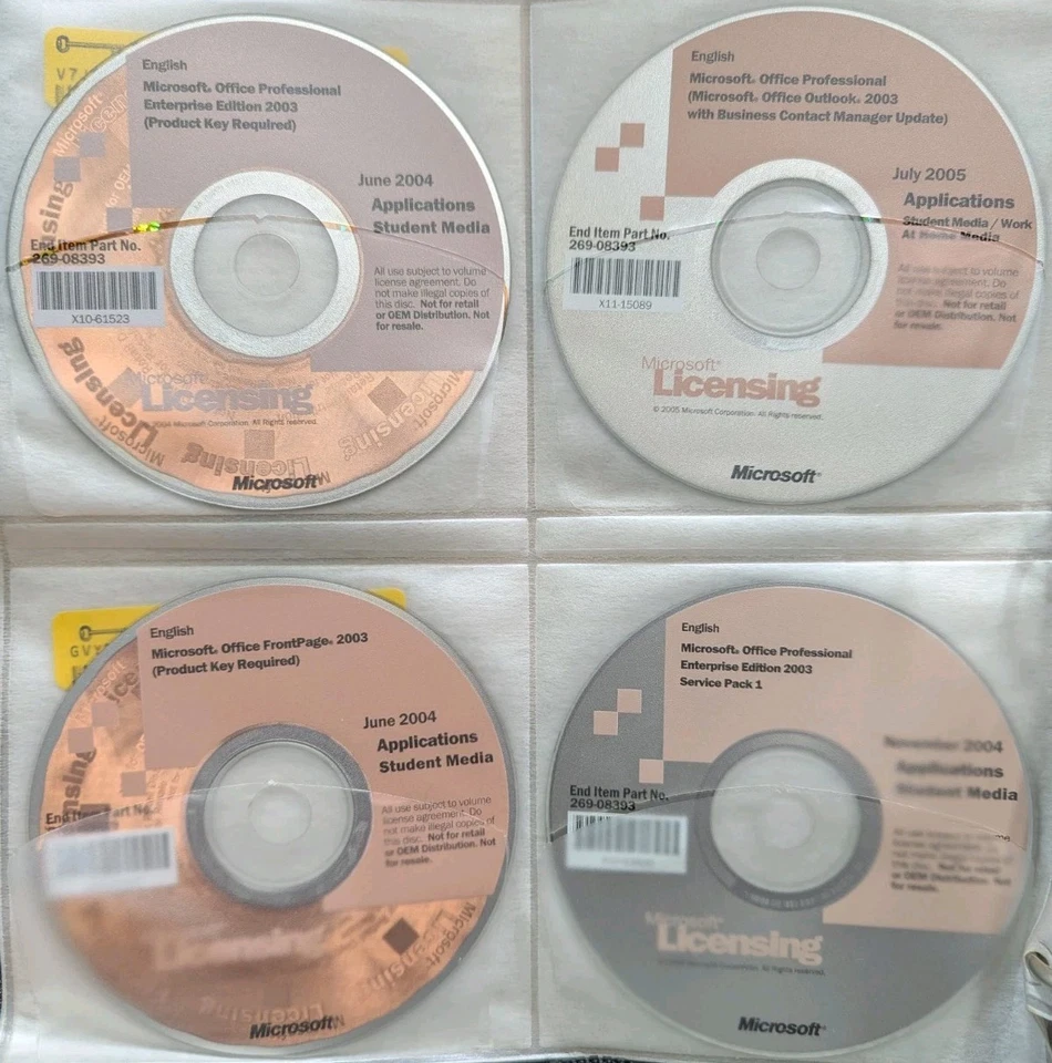 Microsoft Office 2003 PRO ENTERPRISE Applications 4 Disks 32 Bit + INSTALL KEY - Image 1 of 1