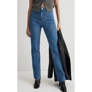 Madewell 32 T Jeans 90s Straight Utility High Rise Stretch Damen Tall DM7440 - Bild 1 von 11