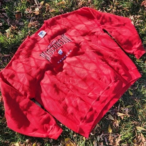 VTG Lee Wisconsin Badgers 1990s Sweatshirt USA Embroidered Men’s Vintage - Picture 1 of 4