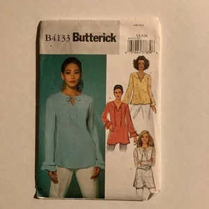 Butterick 4133 Sewing Pattern Long Sleeve Blouse Tunic Misses Size XS-MED UNCUT - Picture 1 of 5