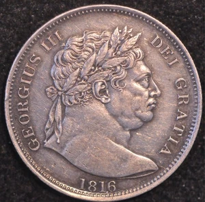 Halfcrown 1816 George III S3788 .925 silver gVF (T36) - Picture 1 of 2