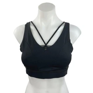 Pineapple Clothing Black Crossback Activewear Fitness Yoga Gym Sports Bra Size M - Picture 1 of 3