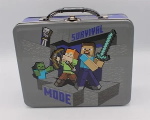 Tin Box Company Lunchbox Minecraft Survival Mode Fun Stash Box - Picture 1 of 6