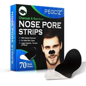 Blackhead Pore Strips,70Pcs Men Nose Strips for Black Head Remover,Deep Cleansin - Picture 1 of 7