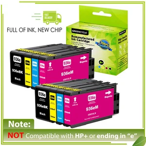 8PK 936 CYBM Ink Compatible for HP OfficeJet Pro 9130b, NOT fit for 9720e/9730e - Picture 1 of 17