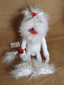 Monster Hand Puppet Shaggy Winter White