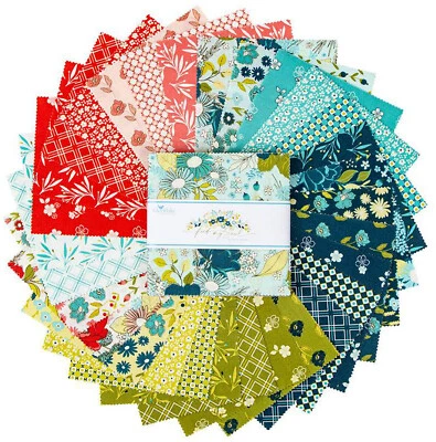 Feed My Soul Riley Blake 5" Stacker 100% Cotton Precut Squares - Image 1 of 2