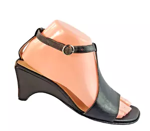 Circa Joan & David Y2K Open Toe Slingback Gladiator Pumps Brown Leather 7 M - Picture 1 of 7