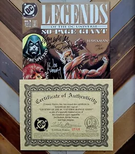 LEGENDS of DC UNIV 80-Pg GIANT #1 (1998) Firmado por KUBERT, NOWLAN, JURGENS con Certificado de Autenticidad - Imagen 1 de 6