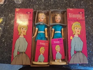 Vintage 1962 Ideal Tammy Doll 9000-1 Blonde- 1 Brown NEW In ORIGINAL Pink BOX - Picture 1 of 16