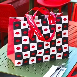 Lulu Guinness Waitrose Chess Lips Shopping Tote Gym Beach Shoulder Bag BNWT - Picture 1 of 24