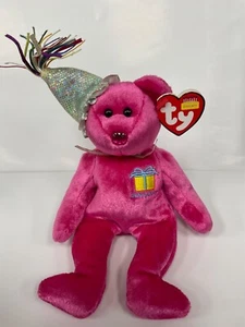 TY Beanie Baby - JANUARY the Teddy Birthday Bear (w/ hat) (9.5 inch) - MWMT's - Picture 1 of 5