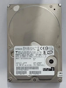 HDT722525DLA380, PN: 0A31707, MLC: BA1769, Hitachi 250Gb 3.5" HDD - Imagen 1 de 2