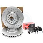 Fit Vw Golf R 360S 2016-2017 Mk7 Drilled Front Brake Discs Xtra Pads 340Mm