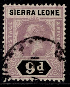 SIERRA LEONE GV SG141, 9d purple & black, FINE USED. Cat £26. - Picture 1 of 1