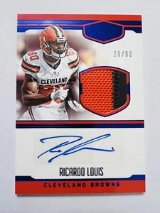 2016 Panini Plates & Patches #33 Ricardo Louis Rookie Patch Autographs Blue #/50 - Picture 1 of 2