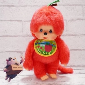 Monchhichi Japan local limited SHINSHU Plush doll Toy Apple Ssize Red Sekiguchi - Picture 1 of 21